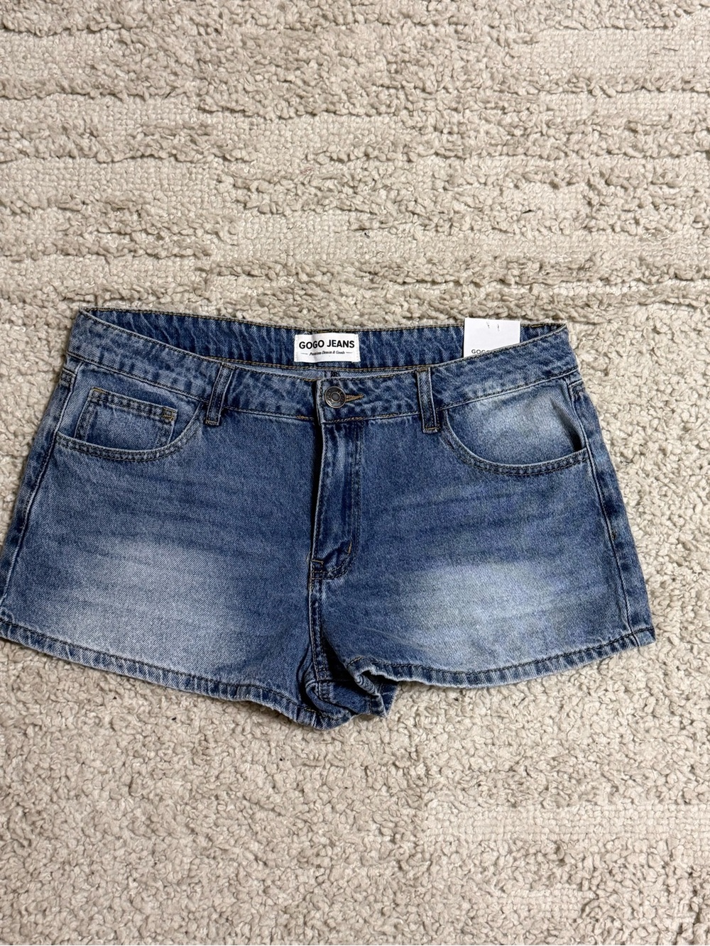 New Gogo Midrise A Line Denim Shorts Size 15
